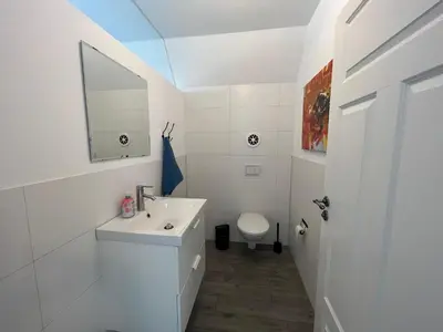 Ein Badezimmer in der Unterkunft Ferienhaus Niege Schüün