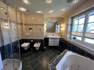Ein Badezimmer in der Unterkunft Ferienhaus Fiete in Wieck