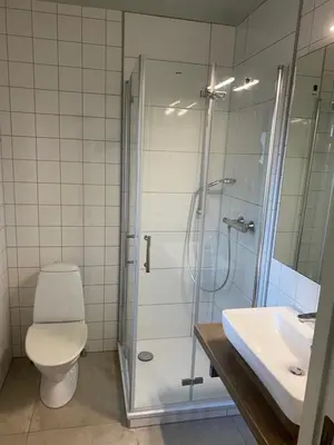 Ein Badezimmer in der Unterkunft Ferienhaus mit Sauna