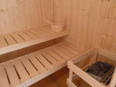 Grundriss der Unterkunft romantisches Ferienhaus Boddenblick mit Sauna