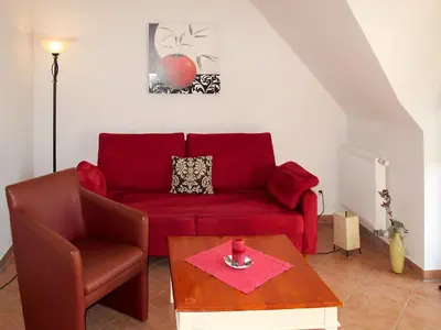 Ein Sitzbereich in der Unterkunft Apartment am Haferland by Interhome