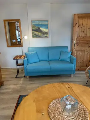 Ein Sitzbereich in der Unterkunft Landhaus Susewind