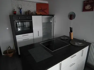 Küche/Küchenzeile in der Unterkunft Am Wiesengrund - mit 2 Schlafzimmern