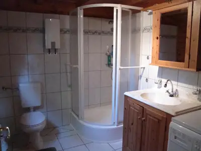 Ein Badezimmer in der Unterkunft Meerhaus