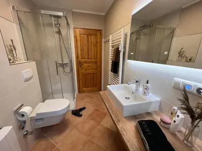 Ein Badezimmer in der Unterkunft Ferienwohnung Baumann