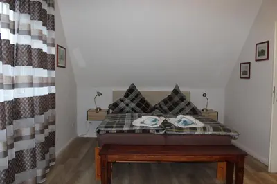 Ein Sitzbereich in der Unterkunft Ferienhaus Kiek Över