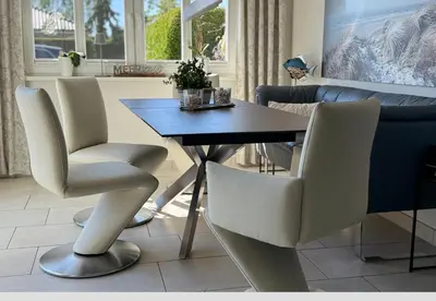 Ein Sitzbereich in der Unterkunft Ferienhaus Mee(h)rZeit