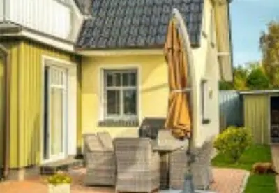 Ein Sitzbereich in der Unterkunft Ferienhaus Mee(h)rZeit