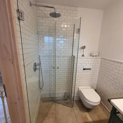 Ein Badezimmer in der Unterkunft 