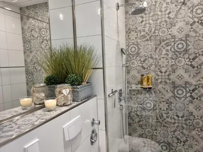 Ein Badezimmer in der Unterkunft 
