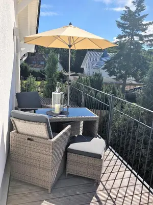 Ein Balkon oder eine Terrasse in der Unterkunft 