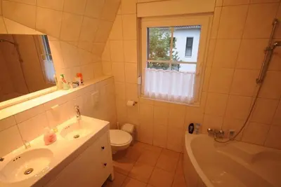 Ein Badezimmer in der Unterkunft 