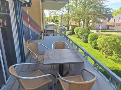 Ein Balkon oder eine Terrasse in der Unterkunft Sonne, Whg 4
