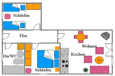Grundriss der Unterkunft Ut Kiek 4