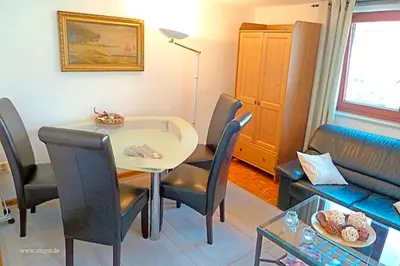 Ein Sitzbereich in der Unterkunft Ferienhaus Friedel