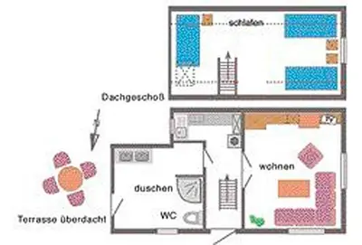 Grundriss der Unterkunft Ferienhaus Friedel