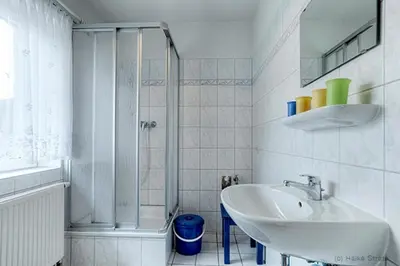 Ein Badezimmer in der Unterkunft Bossow, Regina