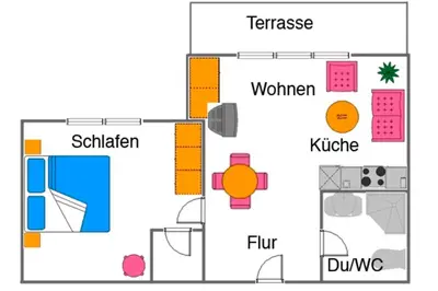 Grundriss der Unterkunft Ut kiek, Sprotte