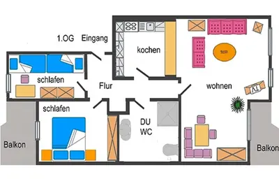 Grundriss der Unterkunft Residenz 