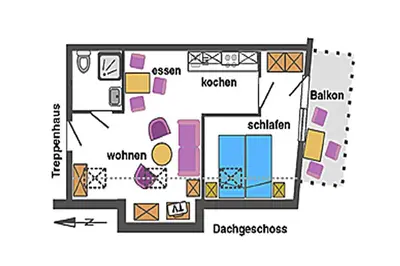 Grundriss der Unterkunft Appartmenthaus Central FW 15 