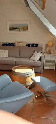 Ein Sitzbereich in der Unterkunft Appartmenthaus Central FW 15 