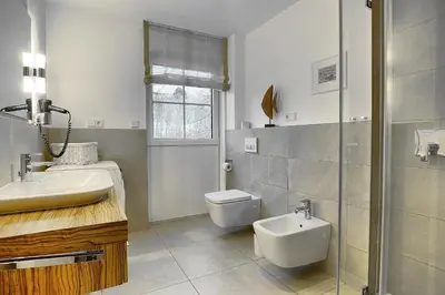 Ein Badezimmer in der Unterkunft Strandkieker 16, PP innen