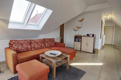 Ein Sitzbereich in der Unterkunft Atelier 