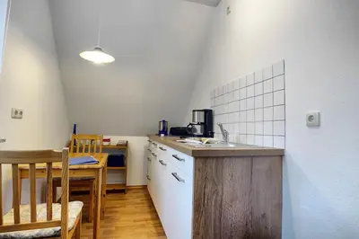 Küche/Küchenzeile in der Unterkunft Waldesruh - App2