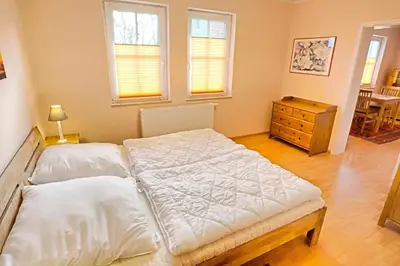 Ein Bett oder Betten in einem Zimmer der Unterkunft Gerlach