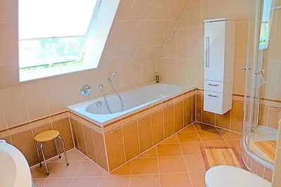 Ein Badezimmer in der Unterkunft Sonnenpalais