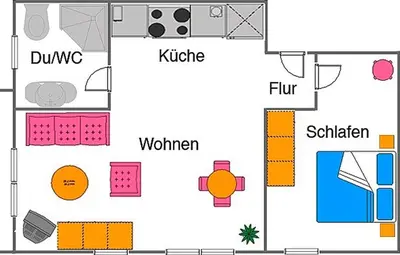 Grundriss der Unterkunft Hütigendachs, FW 6