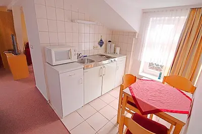 Küche/Küchenzeile in der Unterkunft St Michael, FW 1PP am Haus