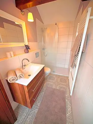 Ein Badezimmer in der Unterkunft Trafohaus
