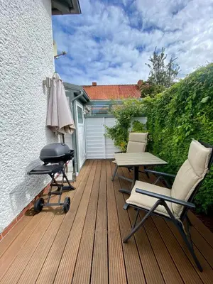 Ein Balkon oder eine Terrasse in der Unterkunft Trafohaus