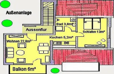 Grundriss der Unterkunft Meer, Whg 16