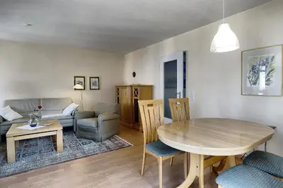 Ein Sitzbereich in der Unterkunft Residenz 