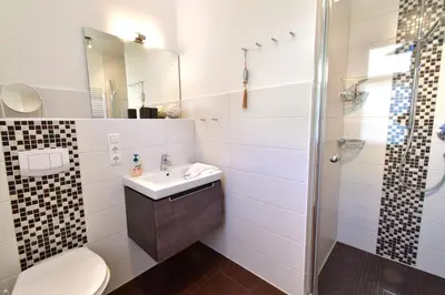 Ein Badezimmer in der Unterkunft Haus Strandmuschel
