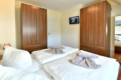 Ein Bett oder Betten in einem Zimmer der Unterkunft Haus Strandmuschel