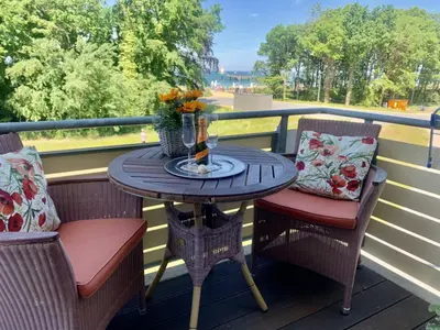 Ein Balkon oder eine Terrasse in der Unterkunft Exklusiv-Studio 