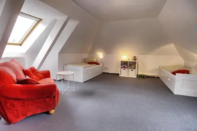 Ein Sitzbereich in der Unterkunft Ostseewelle Whg 3