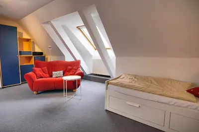 Ein Sitzbereich in der Unterkunft Ostseewelle Whg 3