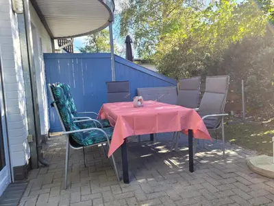 Ein Patio oder anderer Außenbereich in der Unterkunft Haus Regenbogen