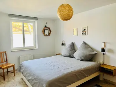 Ein Bett oder Betten in einem Zimmer der Unterkunft Wohnung Pauli, FW 2