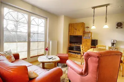 Ein Sitzbereich in der Unterkunft Villa Vogelsang, FW 2