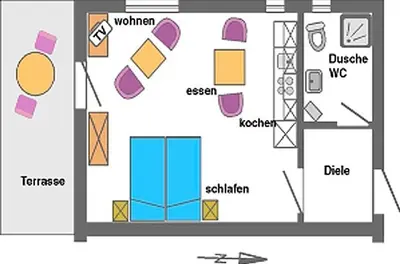 Grundriss der Unterkunft Seerano