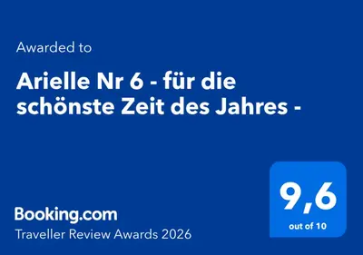 Ein Zertifikat, Auszeichnung, Logo oder anderes Dokument, das in der Unterkunft Arielle Nr 6 - für die schönste Zeit des Jahres - ausgestellt ist