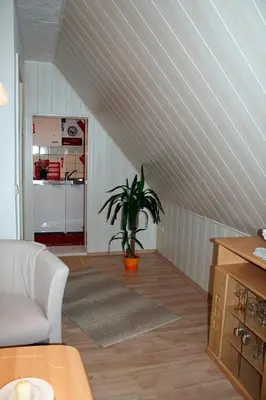 Ein Sitzbereich in der Unterkunft Voß, FW