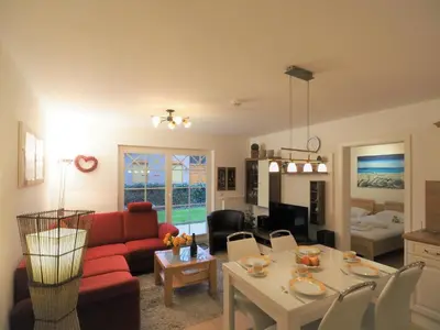 Ein Sitzbereich in der Unterkunft Villa Sola Bona, FW 2