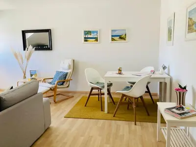 Ein Sitzbereich in der Unterkunft FEWO VI Villa Nicole Hafenstraße 37