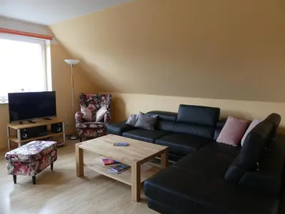 Ein Sitzbereich in der Unterkunft Haus Marleen OG, FW 2